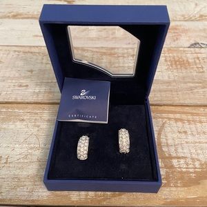 NIB Swarovski Crystal Clip Earring w Box & Cert